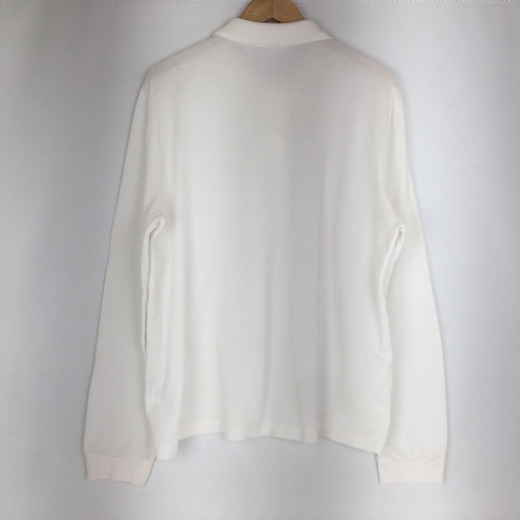 Lacoste Men’s Long Sleeve Classic Fit Polo Shirt White Size XL Preppy Casual - Picture 9 of 12